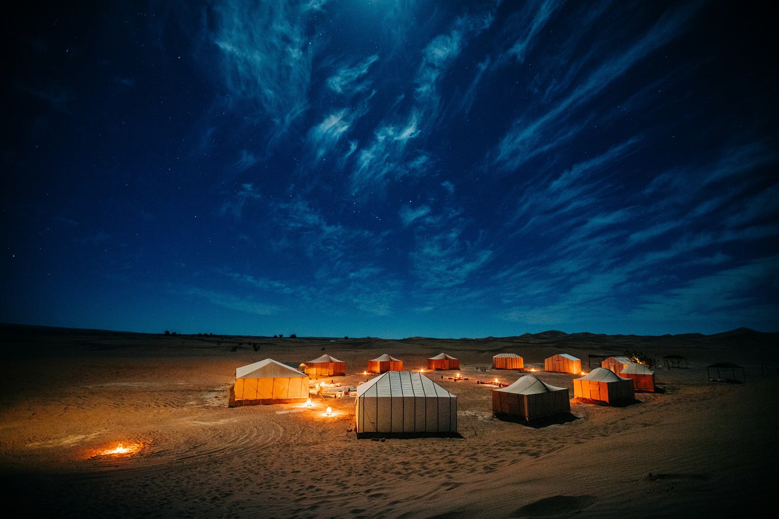 Viaje a medida por Marruecos: campamento en el desierto de Merzouga