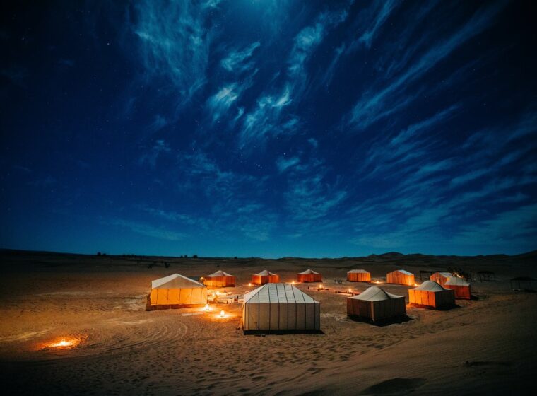 Merzouga campamento noche